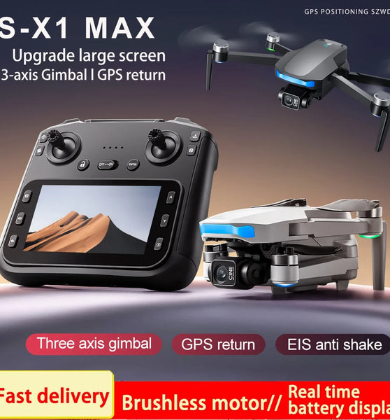 S-X1 MAX 4K Professional Drone With HD Camera 3-Axis Gimbal GPS Dron