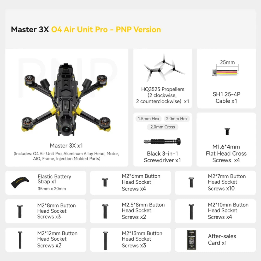 SpeedyBee Master 3X Modular O4 Pro PNP ELRS Version FPV Drone HD Digital VTX