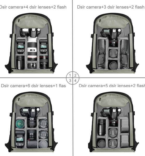 PULUZ Outdoor Dual Shoulders Backpack Handheld PTZ Stabilizer Camera Bag