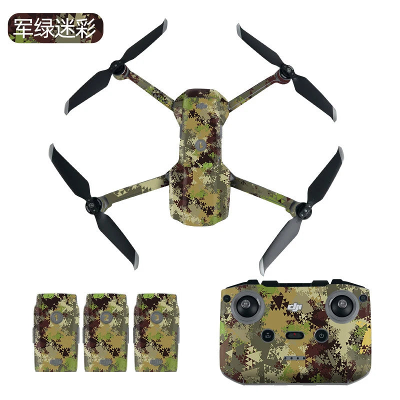 For DJI MAVIC AIR 2 Drone Decorative Stickers Body Cover PVC Scratch Skins