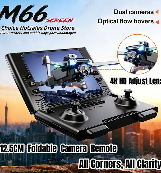 2026 New M66 Drone HD Folding Remote Control With Camera And Screen 5G FPV Camera