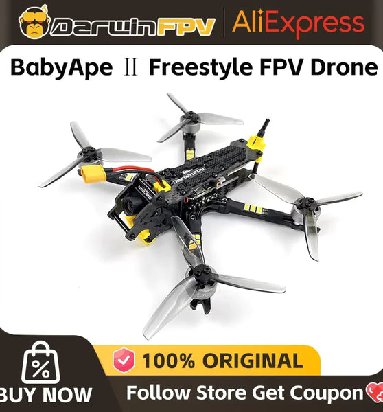 Darwin FPV Baby Ape II Freestyle 3.5inch FPV Racing Drone F411 FC 30A ESC 1504 Motor