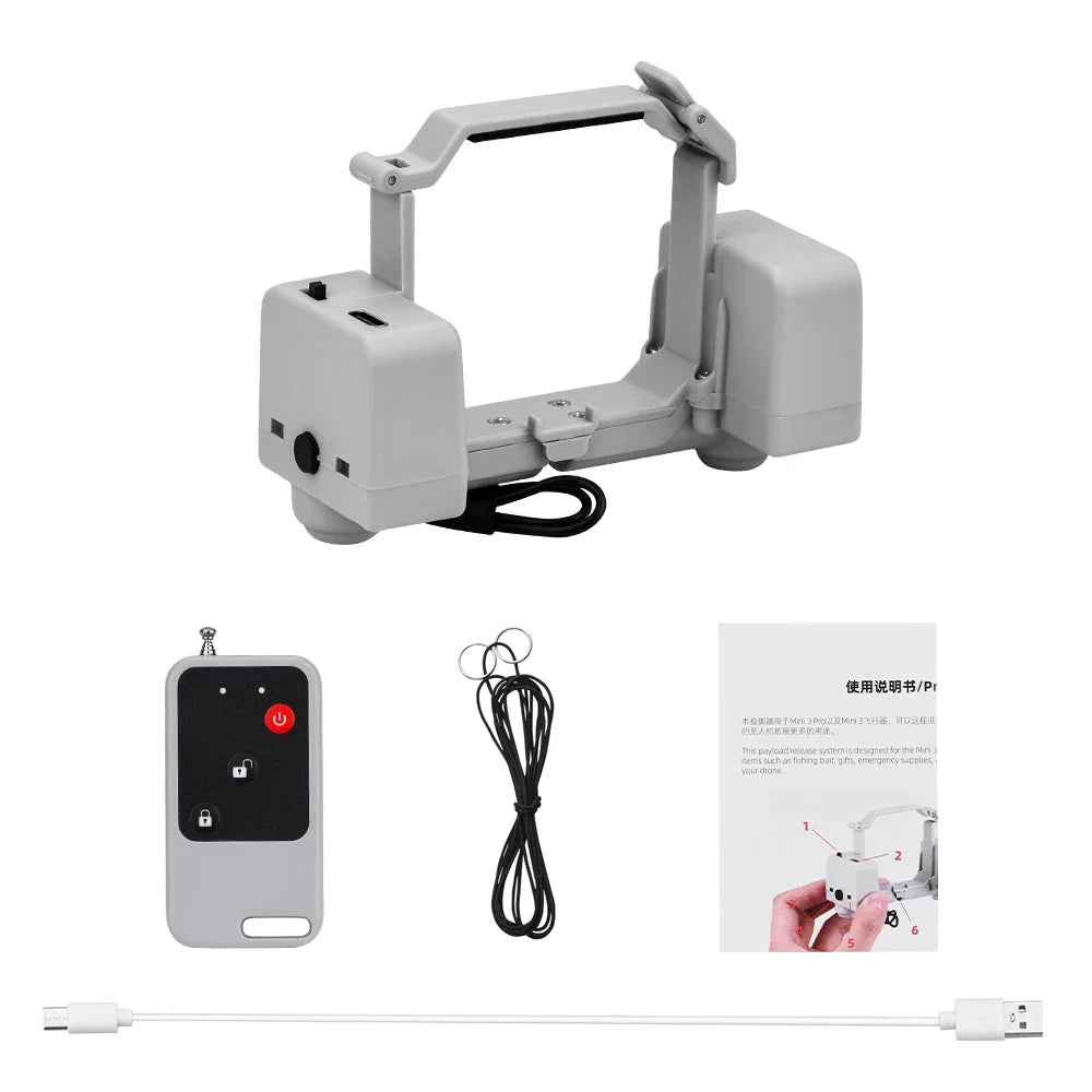 BRDRC 500M Airdrop System for DJI Mini 3/3 Pro Drone Fishing Bait Accessories