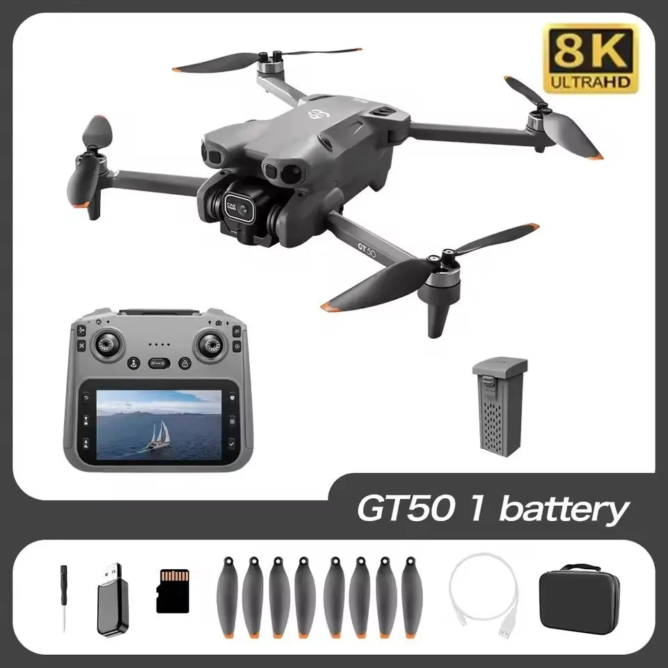 8K FPV Dual Camera 3-Axis Gimbal 10KM GPS Obstacle Avoidance RC Quadcopter
