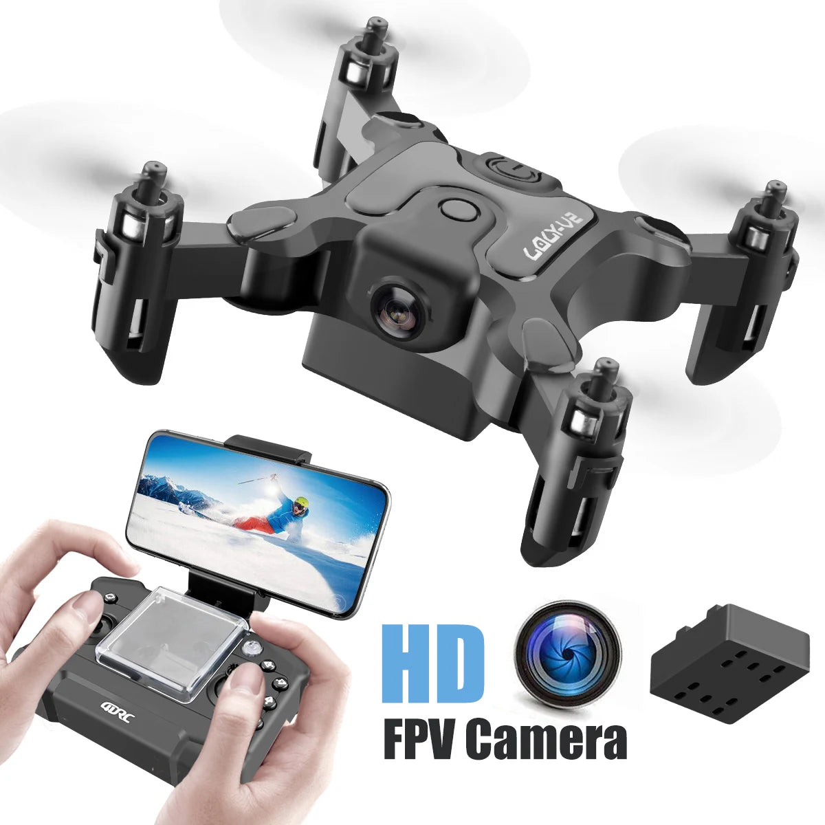 4DRC V2 Mini Drone HD Camera WiFi Fpv Air Pressure Altitude Hold Foldable RC Drone