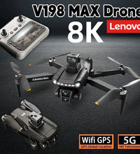 Lenovo V198MAX Drone GPS 8K HD Aerial Photography 4K Dual Camera Brushless