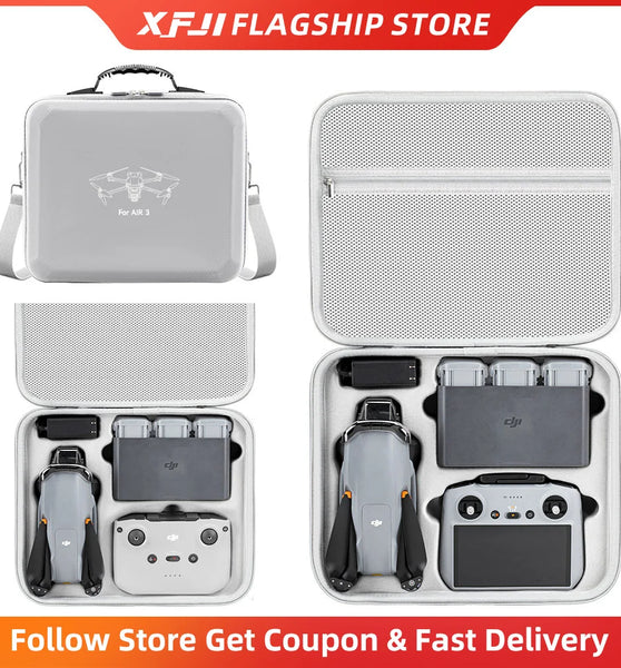XFJI Portable Carrying Case for DJI Air 3/Air 3S Storage Box DJI Air3S Hard Case Drone