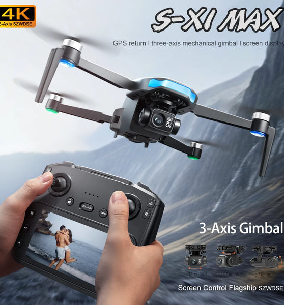 S-X1 MAX 4K Professional Drone With HD Camera 3-Axis Gimbal GPS Dron