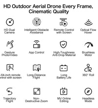 8K FPV Dual Camera 3-Axis Gimbal 10KM GPS Obstacle Avoidance RC Quadcopter